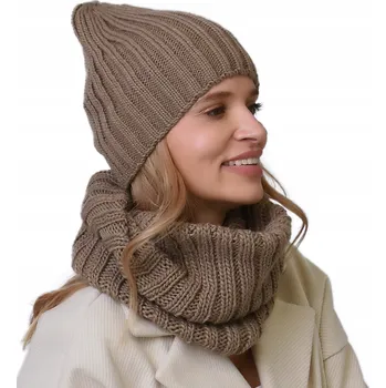 Čepice Alur set: čepice a nákrčník (rolák) univerzální velikost, hnědá
