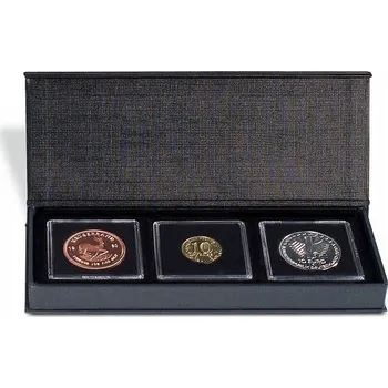 Obal pro sběratelský předmět Krabička AIRBOX na 3 mince v quadrum - Leuchtturm - pro sběratele