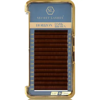 Umělé řasy Řasy Secret Lashes Horizon Tmavě Hnědá C, 0.07, 13 mm