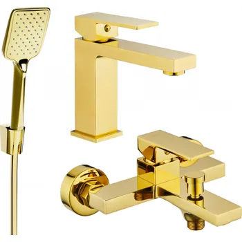 Vodovodní baterie Mexen Uno R62 vanový set, zlatý - 71403R62-50 Bateriové soupravy