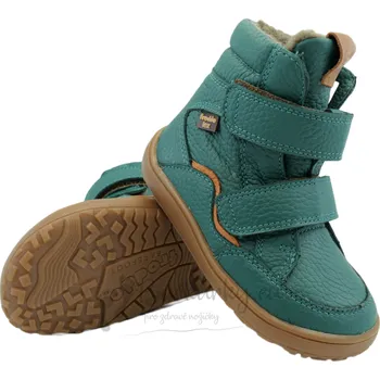 Dívčí zimní obuv Zimní barefoot dětská obuv Froddo G3160246-10 Petroleum - vel. 31