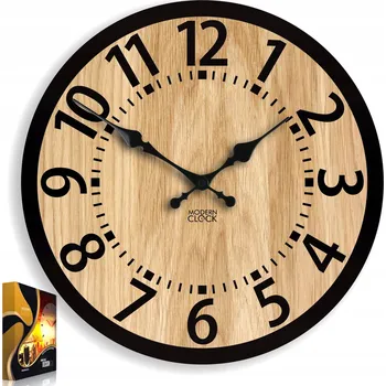 Hodiny Nástěnné hodiny dřevěné dubové BERLIN 33 cm tiché