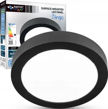 LED Stropní Svítidlo NÁSTĚNNÝ 12W kulatý panel stropní svítidlo svítidlo černé