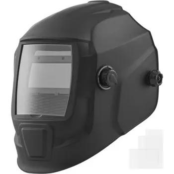 Svářečská kukla Svářečská kukla VEVOR s automatickým ztmavováním, 93 x 43 mm svářečská kukla v pravých barvách, solární svářečská maska, 2 senzory oblouku, stupeň krytí 4/9-13 pro svařování TIG MIG ARC a broušení - řada CRIUS (matná černá)