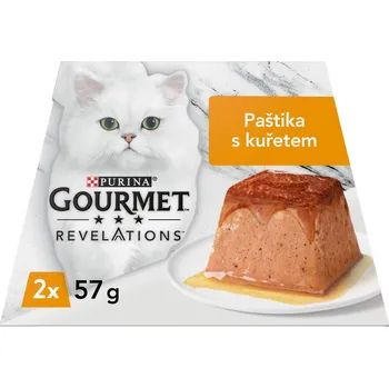 Pro kočku Gourmet Revelations pro kočky kuře paštika v omáčce 2×57 g