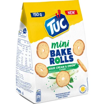 paštika a pomazánka CZ distribuce TUC Bake Rolls Mini smetana & cibule 150 g
