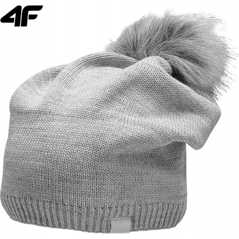 Čepice 4F zimní čepice beanie šedá, univerzální velikost