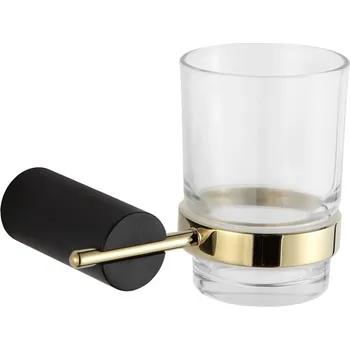 Držák na kartáček Mexen Aron kelímek na kartáček, černý/zlatý - 7088138-57 Příslušenství pro čištění zubů