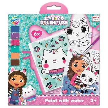 omalovánky Craft Creative Malování s vodovkami Gábinčin kouzelný domeček 6 obrázků štětec
