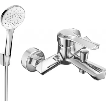 Vodovodní baterie Mexen Sabre R74 vanová baterie s sprchovou soupravou, chrom - 7213R74-00 Bateriové soupravy