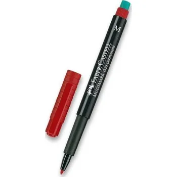 Permanentní popisovač červený Faber-Castell 1 ks
