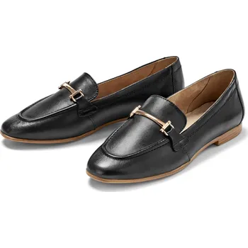 Dámské mokasíny 646323 - Tchibo - Kožené mokasíny - pro ženy - vel. 39 - barva: černá