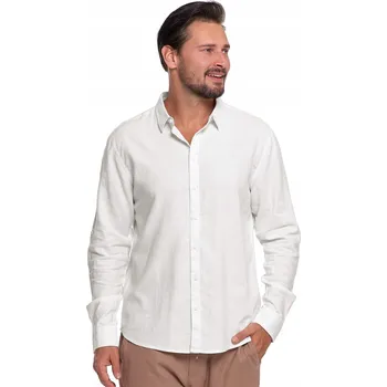 Pánská košile Moraj Pánská košile ležérní Lněná košile pánská dlouhý rukáv regular len velikost L