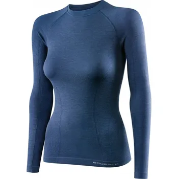 Termoprádlo s dlouhým rukávem Brubeck ACTIVE WOOL modré vel. XL