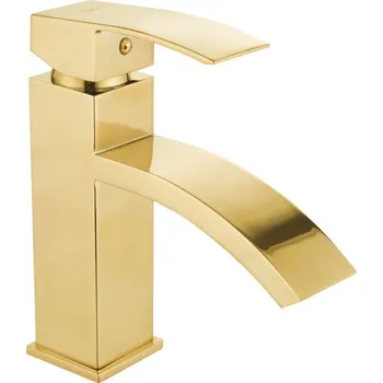 Vodovodní baterie Mexen Libra baterie umyvadlová, zlatá - 745100-50 Umyvadlové baterie