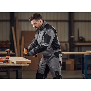 Pracovní kombinéza CXS Kombinéza STRETCH, šedo/černá Velikost 56 šedá/černá