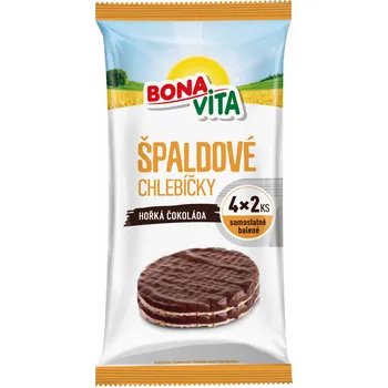 CZ distribuce BONAVITA Špaldové chlebíčky s čokoládovou polevou 128 g