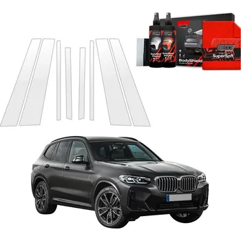 Polep vozidla GRIZZ Protector Ochranné fólie na sloupky BMW X3 G01 (2021 - 2024) , 8 ks