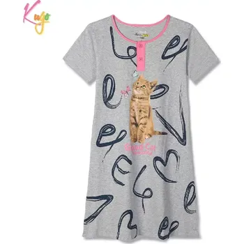 Dívčí noční košile kr.r. Kugo MC5853 šedá