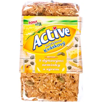 Pečivo CZ distribuce BONAVITA Knackebrot dýňové semínko/sýr 180 g