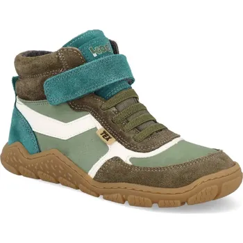 Chlapecká zimní obuv Koel barefoot dětské zimní outdoorové boty – Rami Tex Olive Velikost: 35