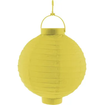 Svícen Lampion se světlem 20 cm, žlutý