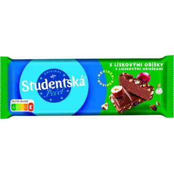 Čokoláda Výhodná cena Orion Studentská s lískovými oříšky 90 g