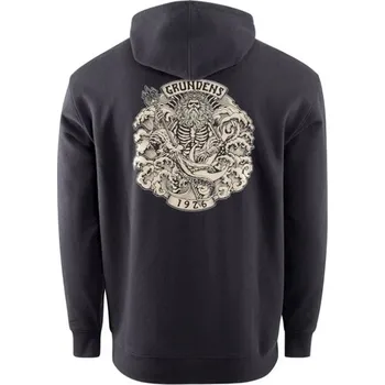 Rybářské oblečení Mikina Grundéns Aegir FZ Hoodie Black Velikost XXL