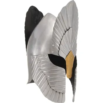 Helma na motorku zahrada-XL Fantasy středověká rytířská přilba pro LARPy stříbrná ocel 286230