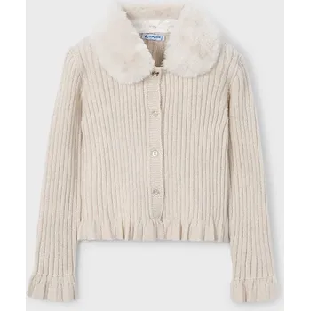 Dívčí svetr Dětský kardigan Mayoral béžová barva, 4311 4311.6L.Mini.9BYA 80X, vel. 122