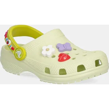 Pánské pantofle Dětské pantofle Crocs CLASSIC FRIENDSHIP BRACELET CLOG T zelená barva, 211307 211307.CROCS.CLASSIC.FR 70X, EUR 25/26