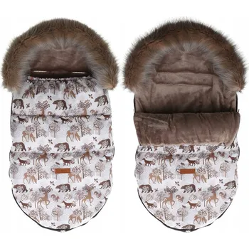 Fusak Dětský fusak do kočárku BABYMAM Premium - Zimní les/cappuccino