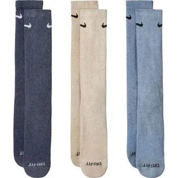 Pánské termo ponožky Nike Everyday Plus Cushioned ponožky 3 páry tmavě šedé, béžové, světle šedé SX6888 901 38-42