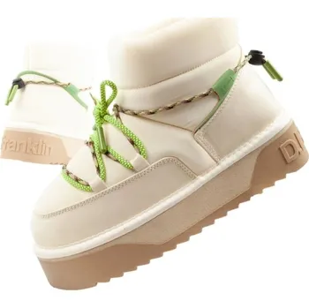 Dívčí sněhule Dámské zimní sněhule D.Franklin fashion fur insulated boots beige green dámské 40