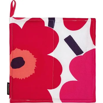 Chňapka Marimekko Čtvercová chňapka Pieni Unikko, červeno-bílá