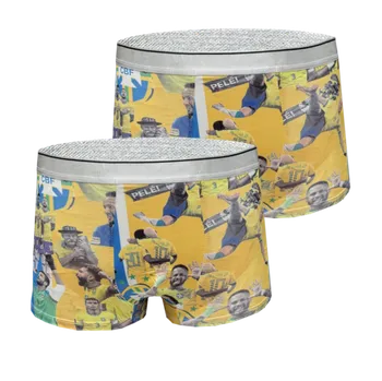 PeSaiL Chlapecké boxerky s potiskem fotbalisty - Brazílie - Neymar 10 (2ks/Balení) Velikost: 14 let ( vel.158)