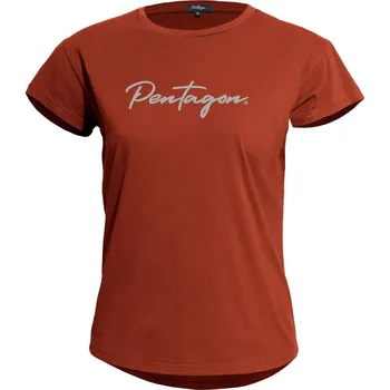 Dámské tričko Dámské triko PENTAGON WHISPER WOMENS TEE CALLIGRAPHY K09044 MAROON RED M