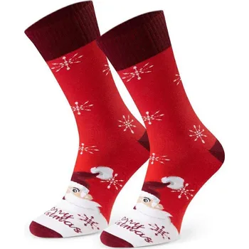 Pánské ponožky Červené pánské vánoční ponožky Art.136 KL161, RED Velikost: 41/43