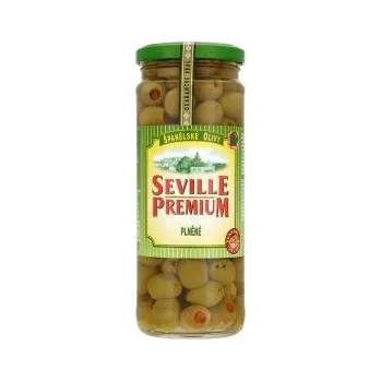 CZ distribuce SEVILLE PREMIUM Olivy zelené s papričkou 450 g