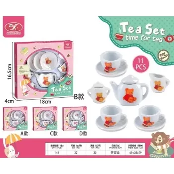 Dětská kuchyňka Keramická čajová sada květiny pro děti