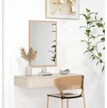 Nástěnné zrcadlo 50 x 70 cm | Přírodní