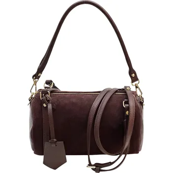 Kabelka Kabelka kožená 698-c Itálie barva: červená-bordó