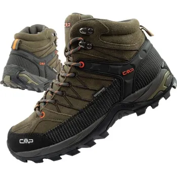 Pánská treková obuv CMP Rigel pánské trekové boty kožené odolné nepromokavé kotníkové boty olivově zelené 46