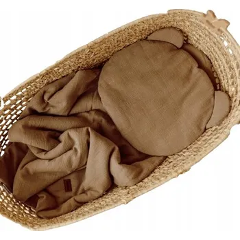 Povlečení Povlečení do postýlky do jeslí Komplet Mušelín A'la Len Bavlna 100x130 C. Béžová