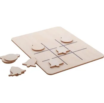 Vánoční dekorace Vánoční piškvorky TixTax, ozdoba a zvonek - Přírodní