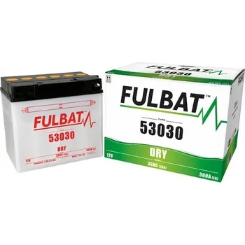 Motobaterie baterie 12V, 53030, 30Ah, 300A, pravá, konvenční 186x130x171, FULBAT (vč. balení elektrolytu)