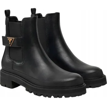 Dámské kozačky GUESS ČERNÉ DÁMSKÉ KOTNÍKOVÉ BOTY KOŽENÉ CHELSEA BOTY 37