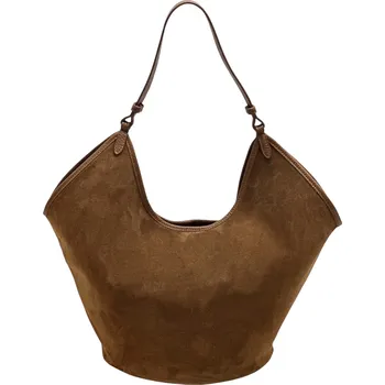 Velká kabelka z broušené kůže 686-c Itálie barva: hnědá-camel