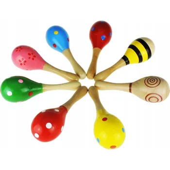 Obraz DŘEVĚNÉ GRZECHOTKA MARAKASY PRO MIMINKA