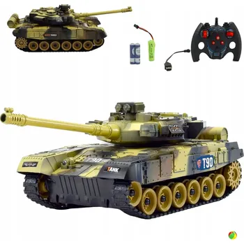 RC model auta RC Tank KochamZabawki 1:16, vícebarevný, se zvukem a světly